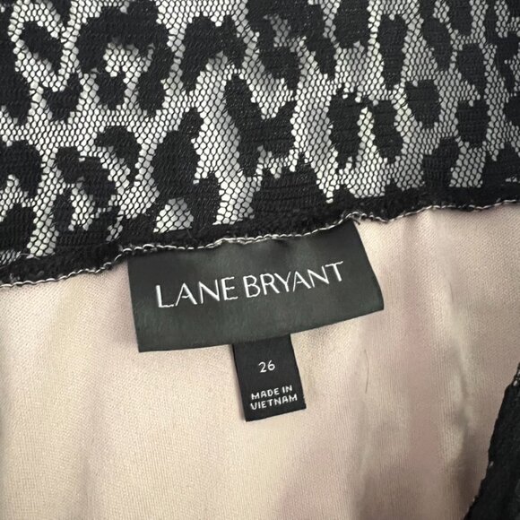 Lane Bryant leopard print lace overlay sleeveless midi dress - Picture 3 of 6